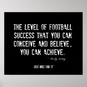 Póster Poster del fútbol con cita de motivación