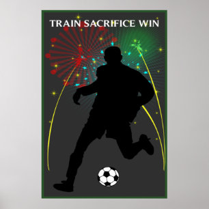 Póster Poster del fútbol del triunfo del sacrificio del