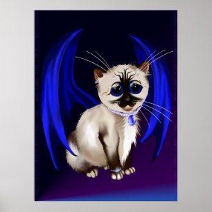 Póster Poster del gatito del dragón