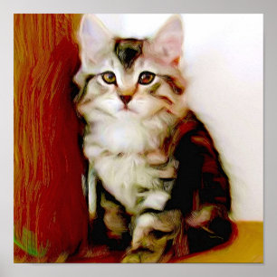 Póster Poster del gatito del Tabby