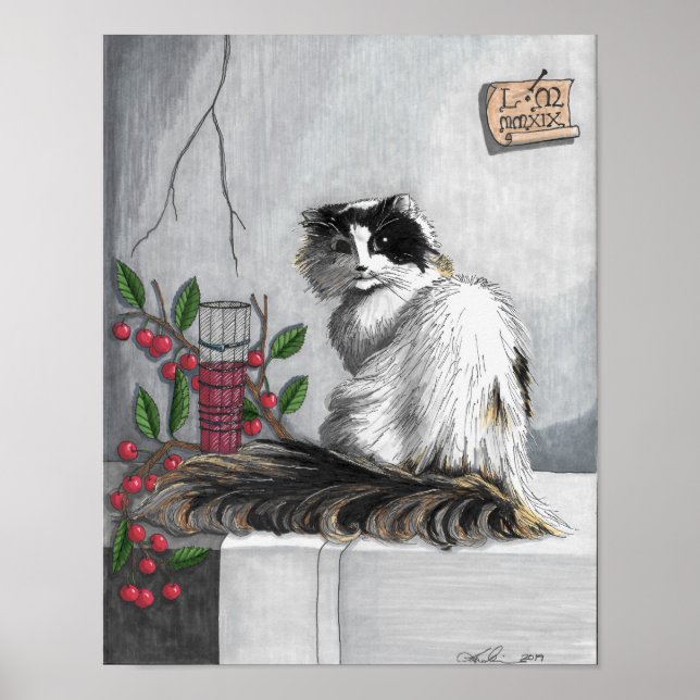 Póster Poster del gato de Vermeer (Kaylee) (Frente)