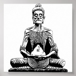 Póster Poster del gigante de Buda que muere de hambre