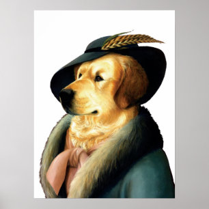 Póster Poster del golden retriever DR035