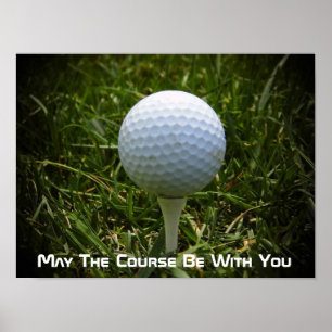Póster ¡Poster del golf de la diversión! ¡Grande para el
