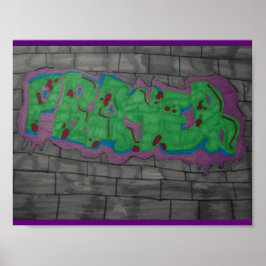 Póster Poster del graffiti de oración