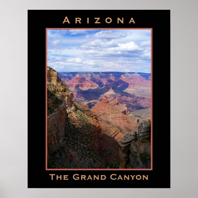 Póster Poster del Gran Cañón de Arizona Rim Sur (Frente)