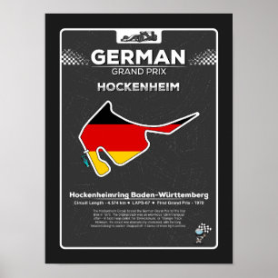 Póster Poster del Gran Premio de Alemania