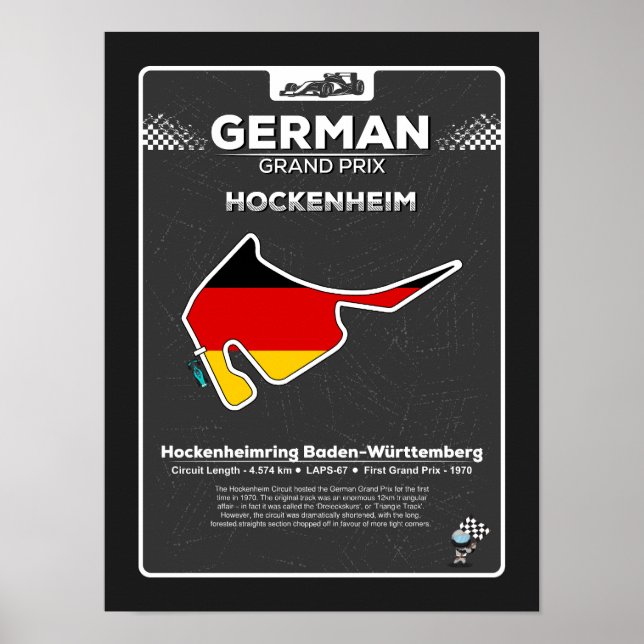 Póster Poster del Gran Premio de Alemania (Frente)