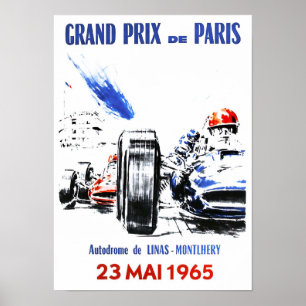 Póster poster del Gran Premio de París de 1965