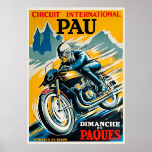 Póster poster del Gran Premio de Pau de Motociclismo de 1
