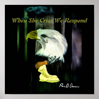 Póster Poster del grito de águila estadounidense