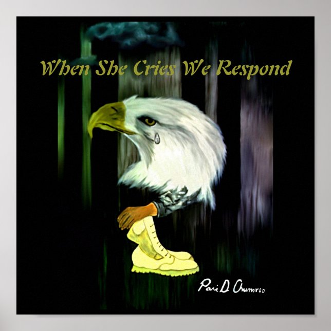 Póster Poster del grito de águila estadounidense (Frente)