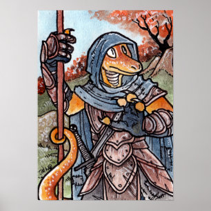 Póster Poster del guerrero del lagarto