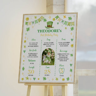 Póster Poster del hito de un cumpleaños de St. Patrick Lu