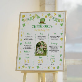 Póster Poster del hito de un cumpleaños de St. Patrick Lu