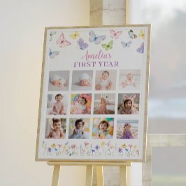 Póster Poster del hito fotográfico de cumpleaños de marip