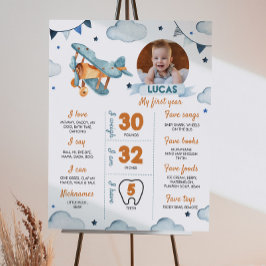 Póster Poster del hito fotográfico del primer cumpleaños