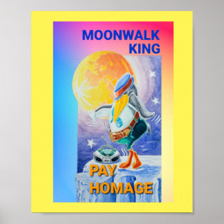 Póster Poster del Hogar de Caminata de la Luna de Pingüin