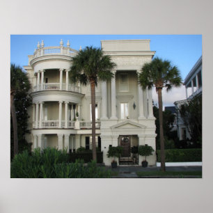Póster Poster del Hogar Histórico de Charleston South Car
