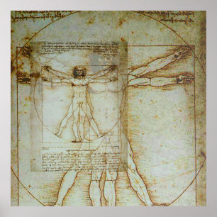Póster Poster del hombre de Vitruvian