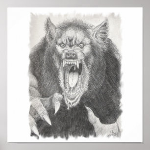 Póster Poster del hombre lobo