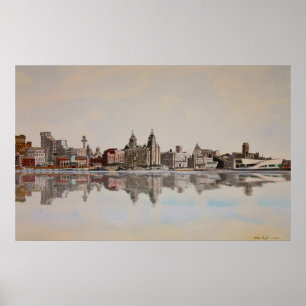 Póster Poster del horizonte de Liverpool