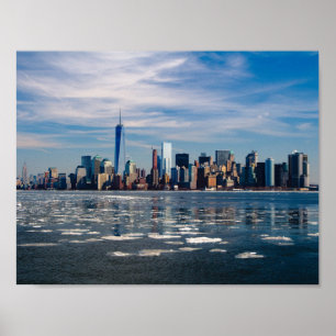 Póster Poster del horizonte de Nueva York Manhattan