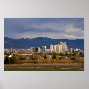 Póster Poster del horizonte de Reno
