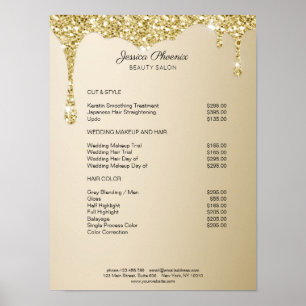 Póster Poster del hundimiento del Glamour Gold Glitzer de