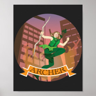 Póster Poster del Ilustracion Archer