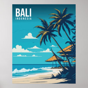 Póster Poster del Ilustracion Bali Beach