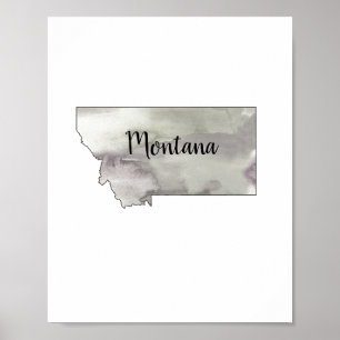 Póster Poster del Ilustracion del Estado de Montana