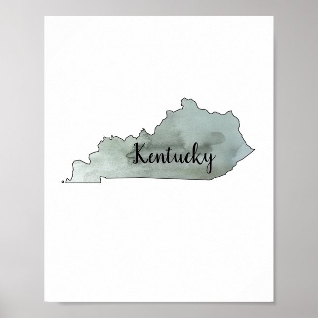 Póster Poster del Ilustracion estatal de Kentucky (Frente)