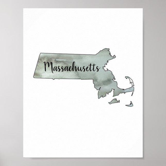 Póster Poster del Ilustracion estatal de Massachusetts (Frente)