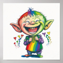 Póster Poster del Imp del Arcoiris Feliz