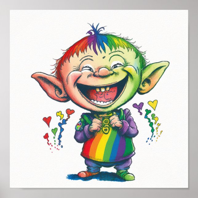 Póster Poster del Imp del Arcoiris Feliz (Frente)