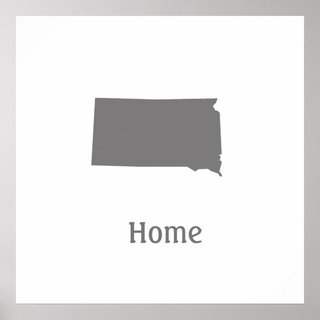 Póster Poster del Interior de Dakota del Sur (Frente)