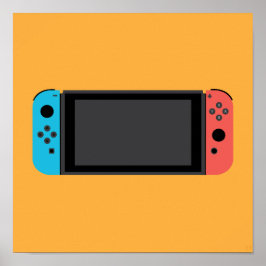 Póster Poster del interruptor Nintendo (Neon Blue/Red)
