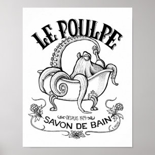 Póster Poster del jabón de baño de Le Poulpe