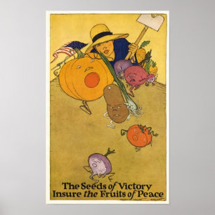 Póster Poster del Jardín de Victoria Vintage