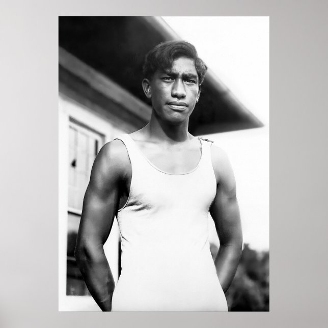Póster Poster del joven Duke Kahanamoku (Frente)