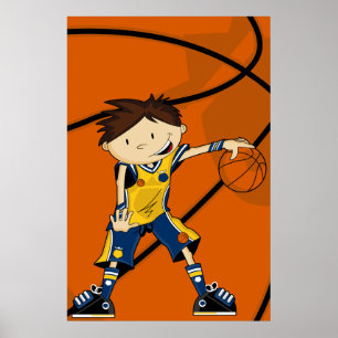 Póster Poster del jugador de básquet