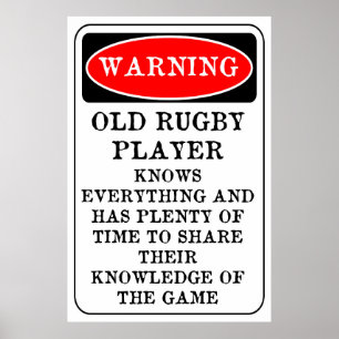 Póster Poster del jugador de rugby antiguo