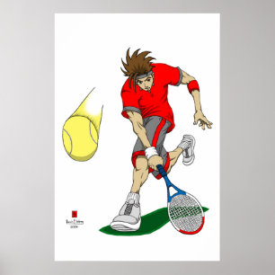 Póster Poster del jugador de tenis