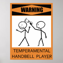 Póster Poster del jugador del timbre de la temperatura de