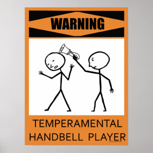 Póster Poster del jugador del timbre de la temperatura de