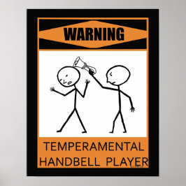 Póster Poster del jugador del timbre de la temperatura de