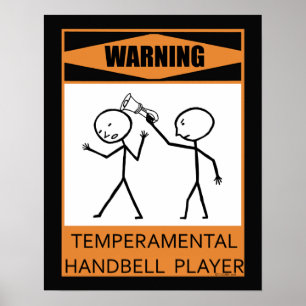 Póster Poster del jugador del timbre de la temperatura de