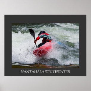 Póster Poster del kajak de Whitewater
