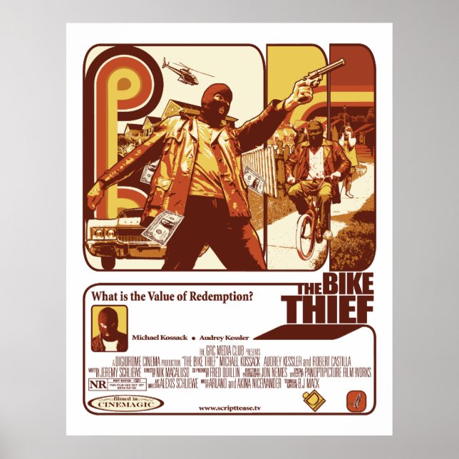 Póster Poster del ladrón de bicicletas (Frente)